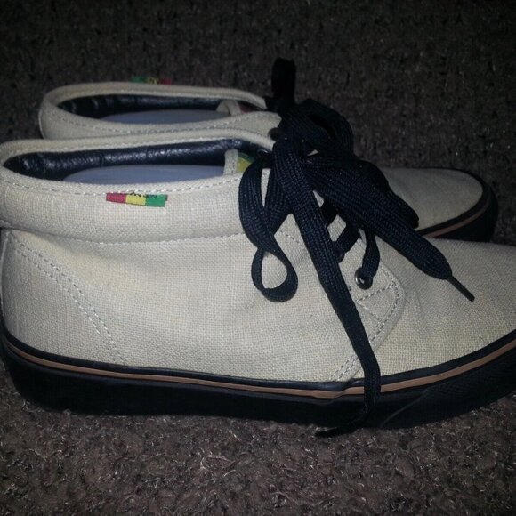 VANS CLASSIC-Montreal Reggae Festival SAMPLE HEMP Shoes-RARE-Sz-8-NEAR MINT - Picture 4 of 9